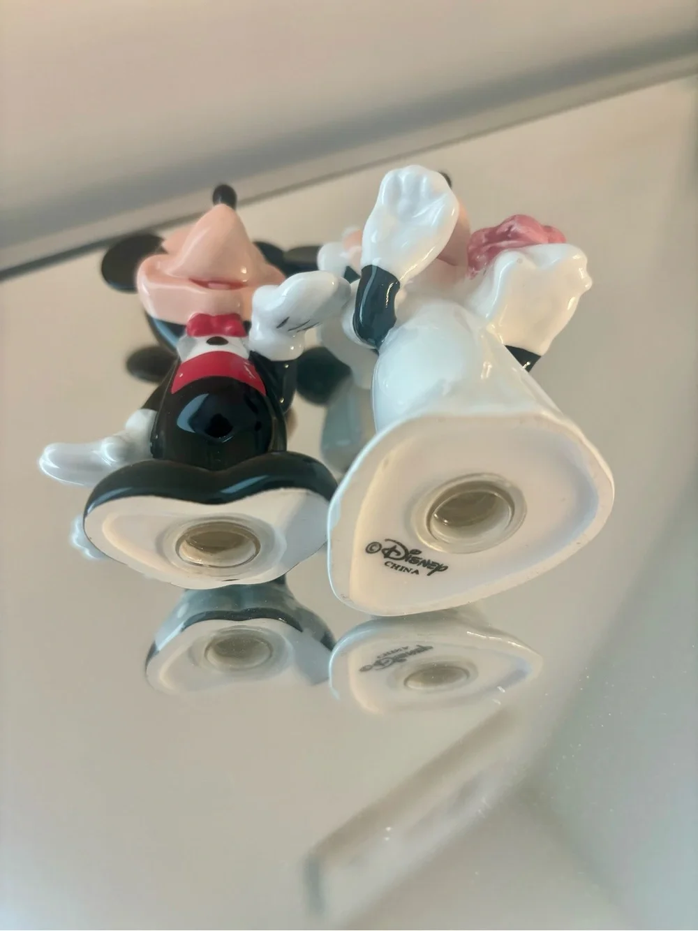 Vintage Mickey & Minnie Bride and Groom Salt & Pepper Shakers